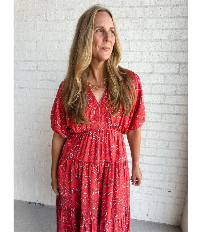 ABSTRACT LAGLAN DRESS