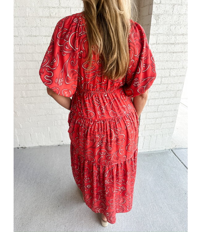 ABSTRACT LAGLAN DRESS