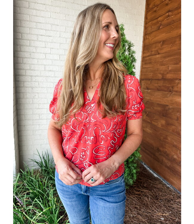 ABSTRACT LAGLAN BLOUSE