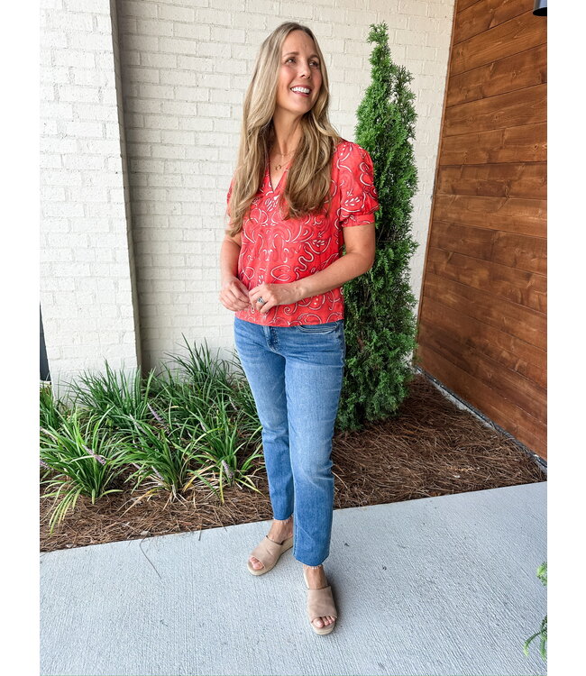 ABSTRACT LAGLAN BLOUSE