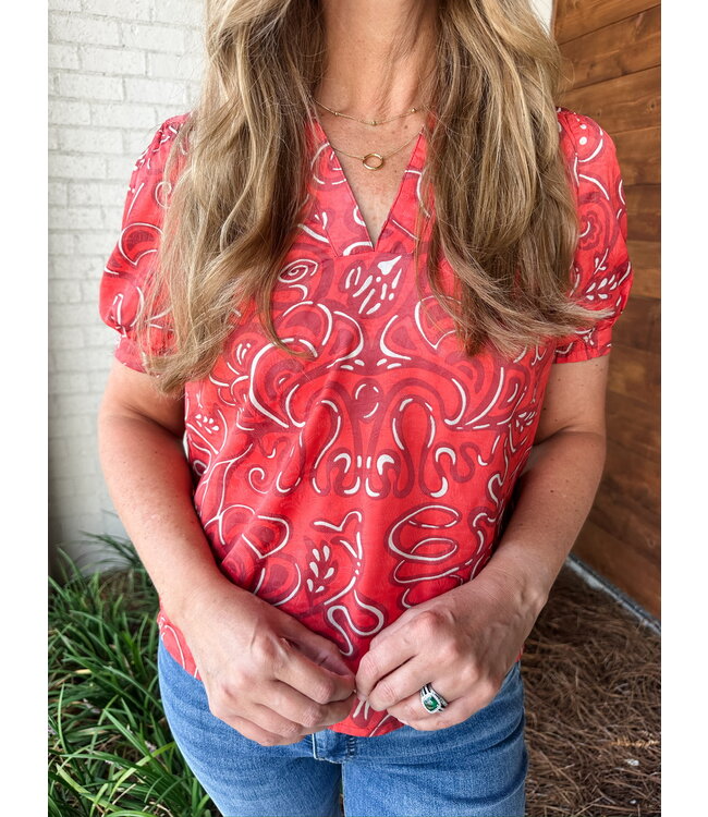 ABSTRACT LAGLAN BLOUSE