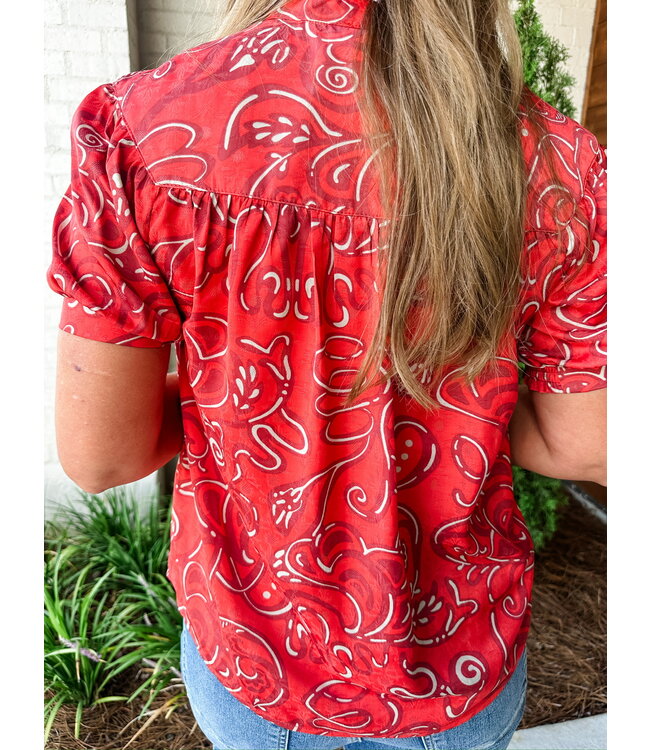 ABSTRACT LAGLAN BLOUSE