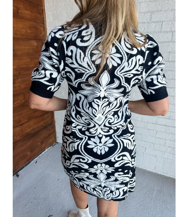 JACQUARD KNIT DRESS