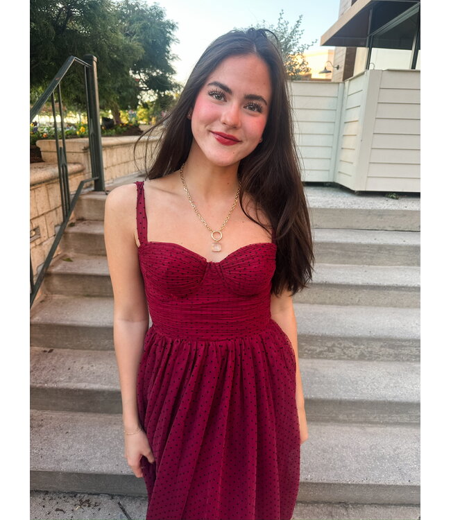 POLKA BUSTIER DRESS