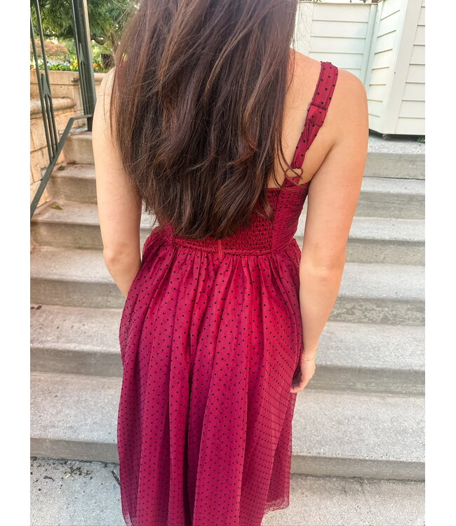 POLKA BUSTIER DRESS