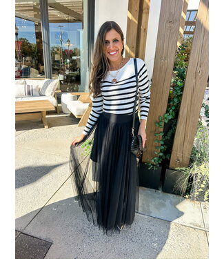 A LINE TULLE SKIRT