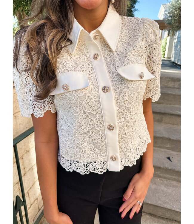 PUFF PEARL BLOUSE