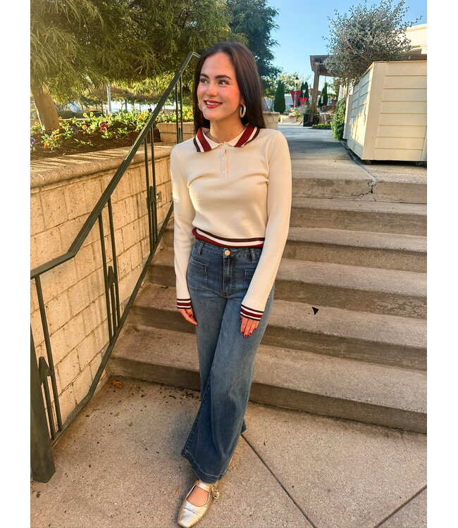 MEL POLO SWEATER