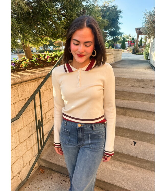 MEL POLO SWEATER