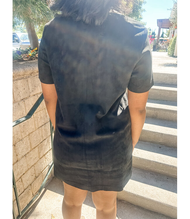 MICROSUEDE V DRESS