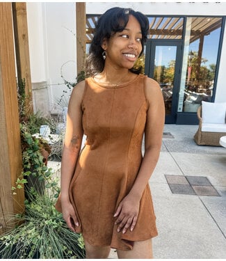 SUEDE MINI DRESS