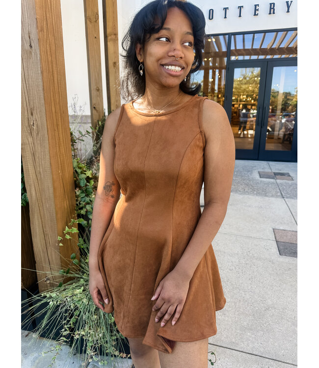SUEDE MINI DRESS