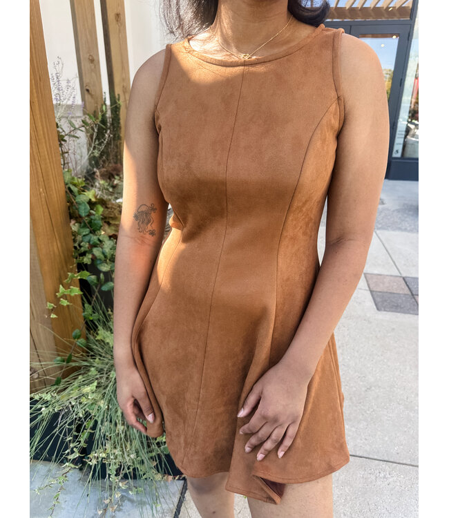 SUEDE MINI DRESS