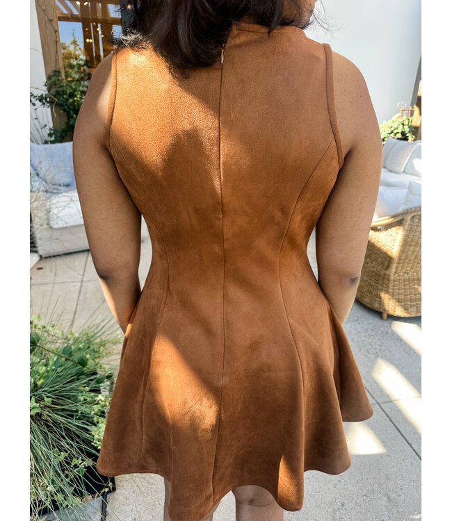 SUEDE MINI DRESS