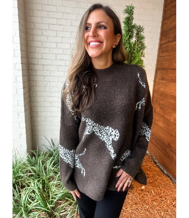 OVERSIZE LEOPARD SWEATER