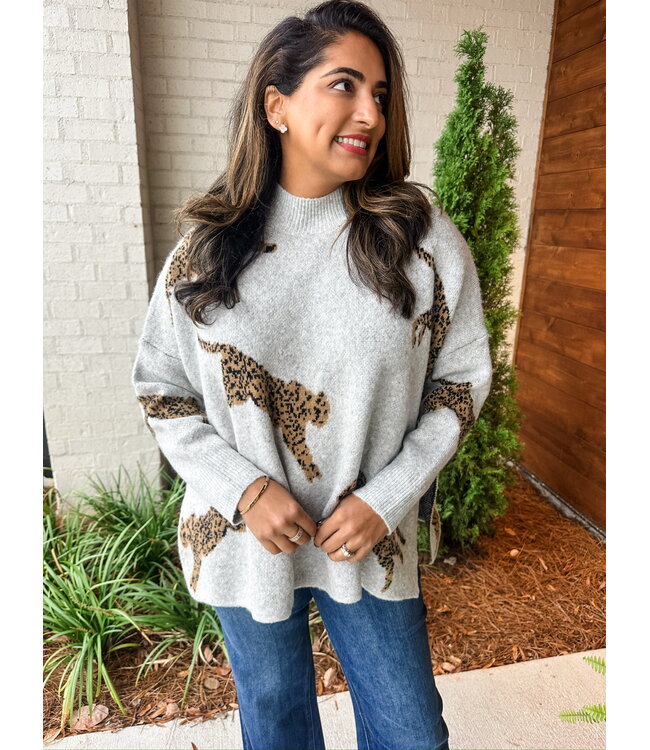 OVERSIZE LEOPARD SWEATER