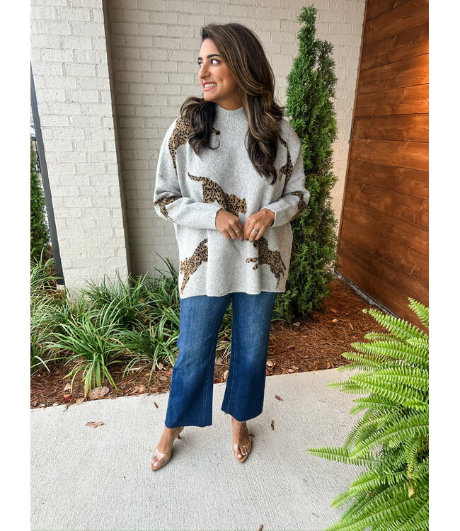 OVERSIZE LEOPARD SWEATER