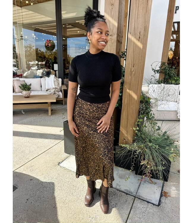 LEOPARD MAXI SKIRT