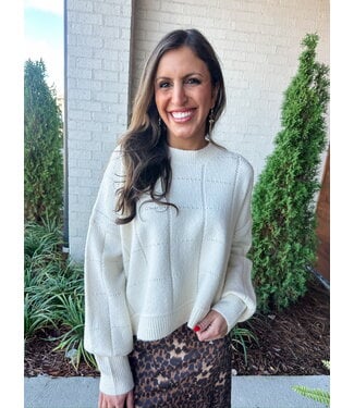 TEXTURE GRID SWEATER