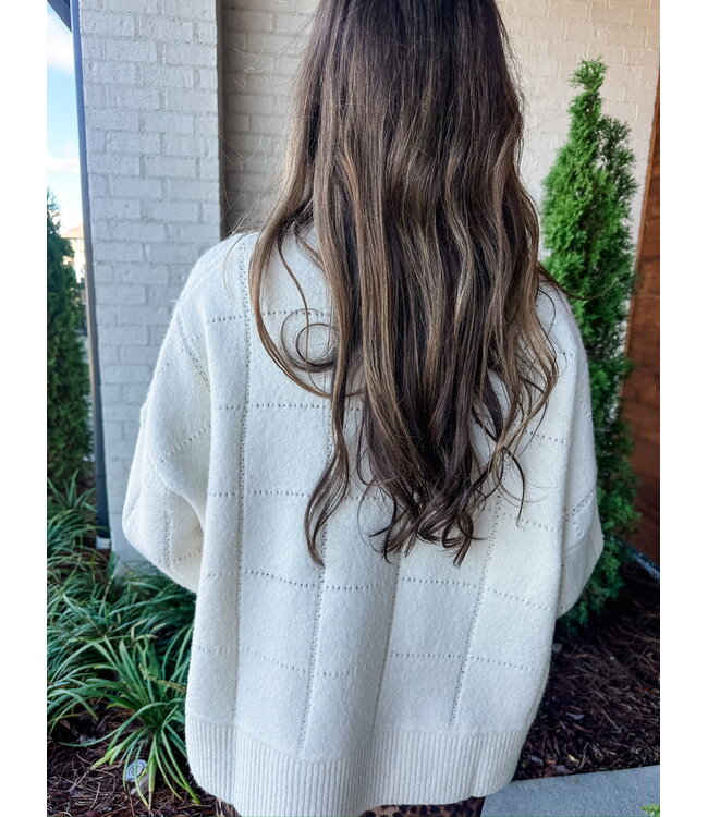 TEXTURE GRID SWEATER