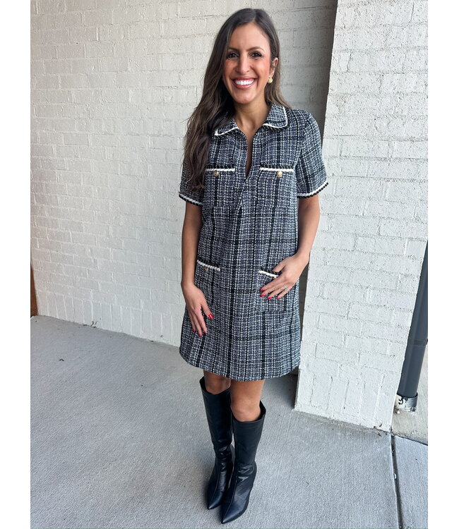 AUDREY TWEED DRESS