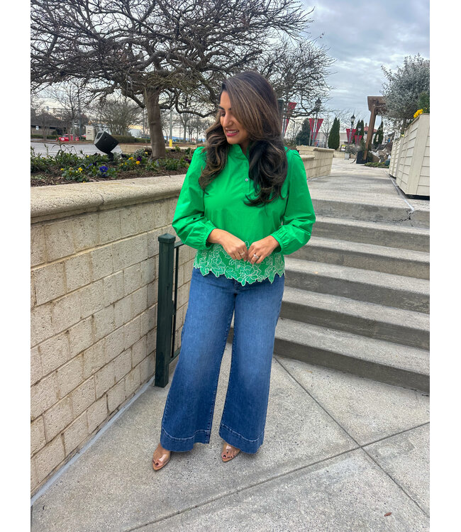 EMBROIDER SLEEVE BLOUSE