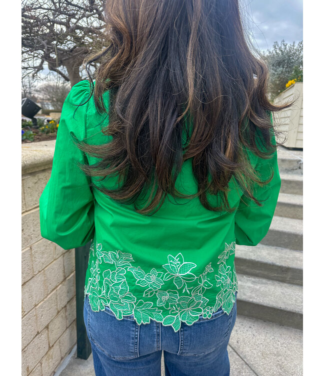 EMBROIDER SLEEVE BLOUSE