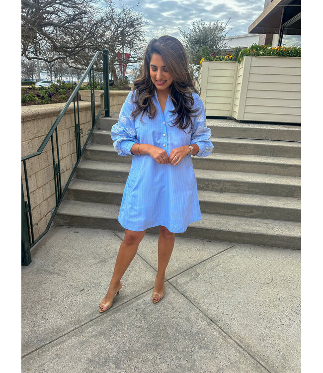 EMBROIDER SLEEVE DRESS