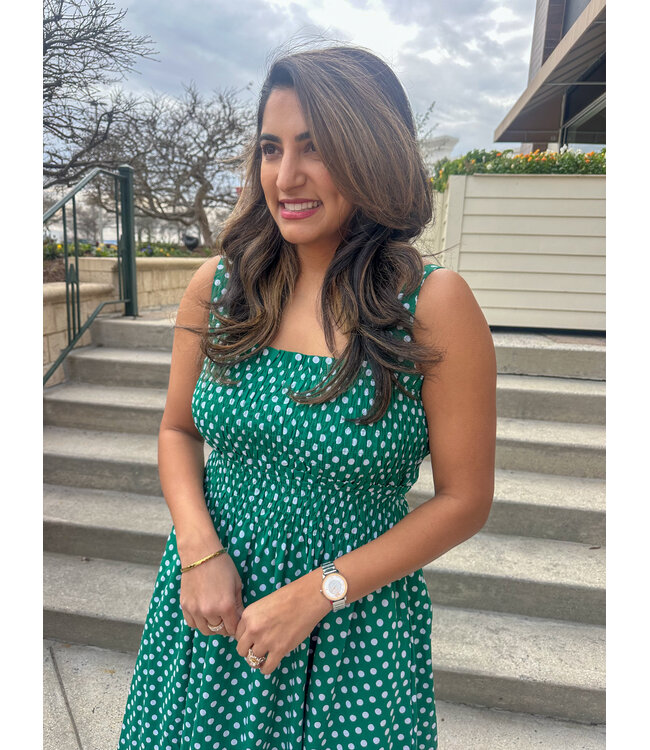 POLKA SMOCK DRESS