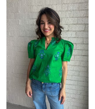 HALINA RUFFLE BLOUSE