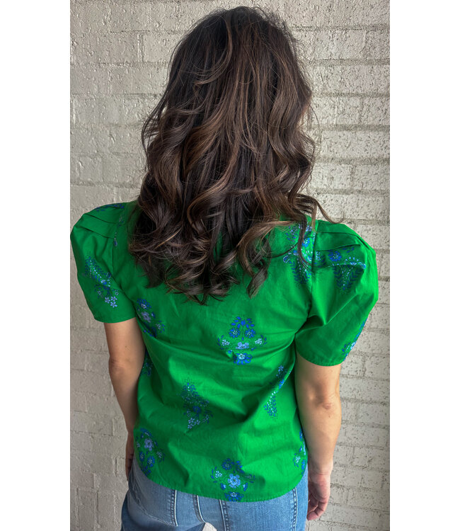 HALINA RUFFLE BLOUSE