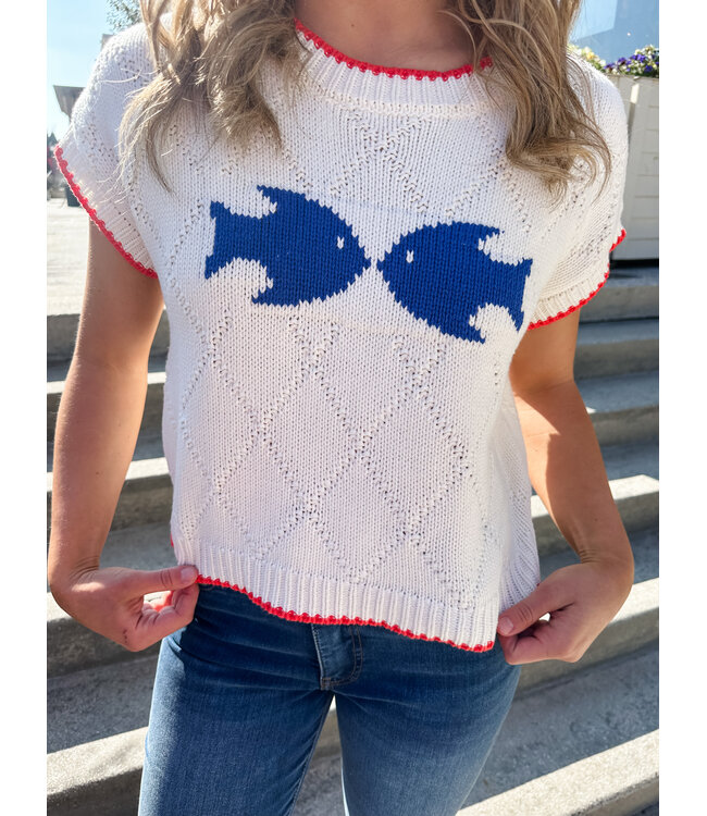 BUTTON CARDY SWEATER