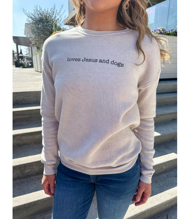 LOVES JESUS AND DOGS CUSTOM