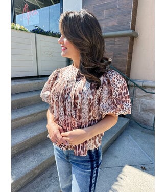 MELISA LEOPARD BLOUSE