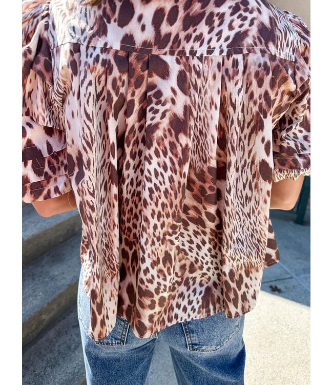 MELISA LEOPARD BLOUSE