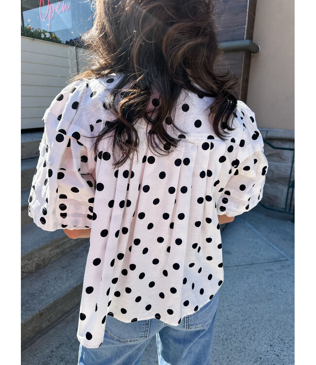 BRYNLEE POLKA BLOUSE