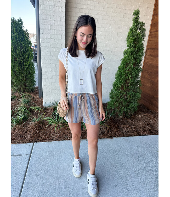 GAUZE STRIPE SHORT
