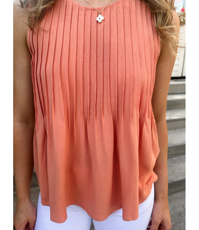 LINEN PLEATED TOP