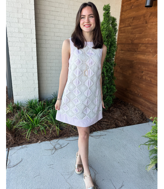 GINGHAM CROCHET DRESS