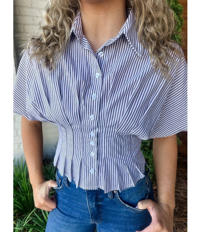 PLEAT STRIPE TOP