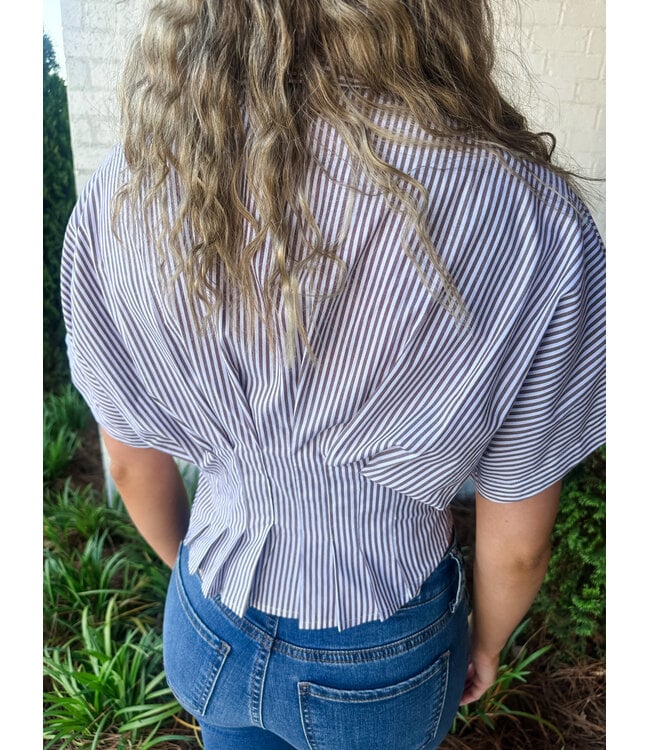 PLEAT STRIPE TOP