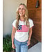 CAP SLEEVE FLAG SWEATER