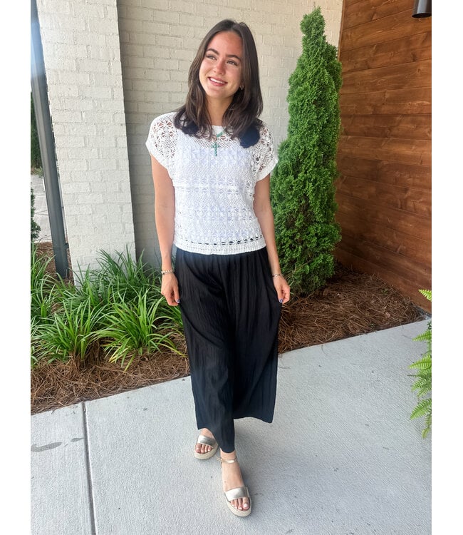 CRINKLE WIDE LEG PANT