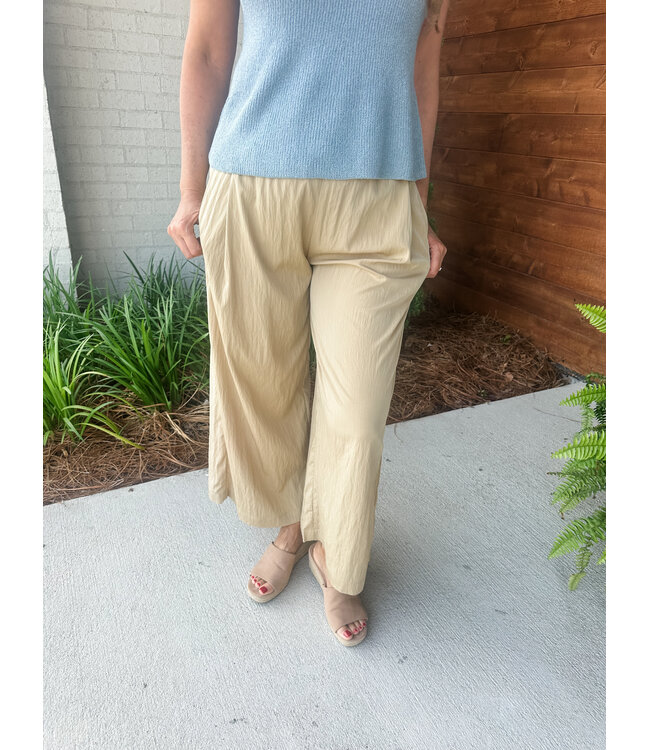 CRINKLE WIDE LEG PANT