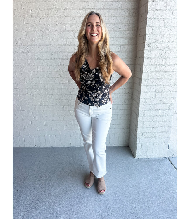 COWL JACQUARD TOP