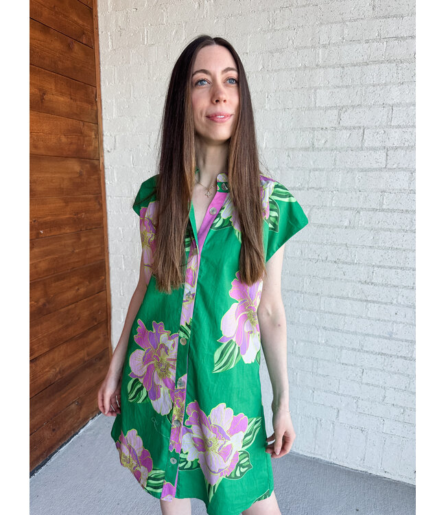 ASTON BUTTON DRESS