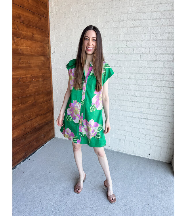 ASTON BUTTON DRESS
