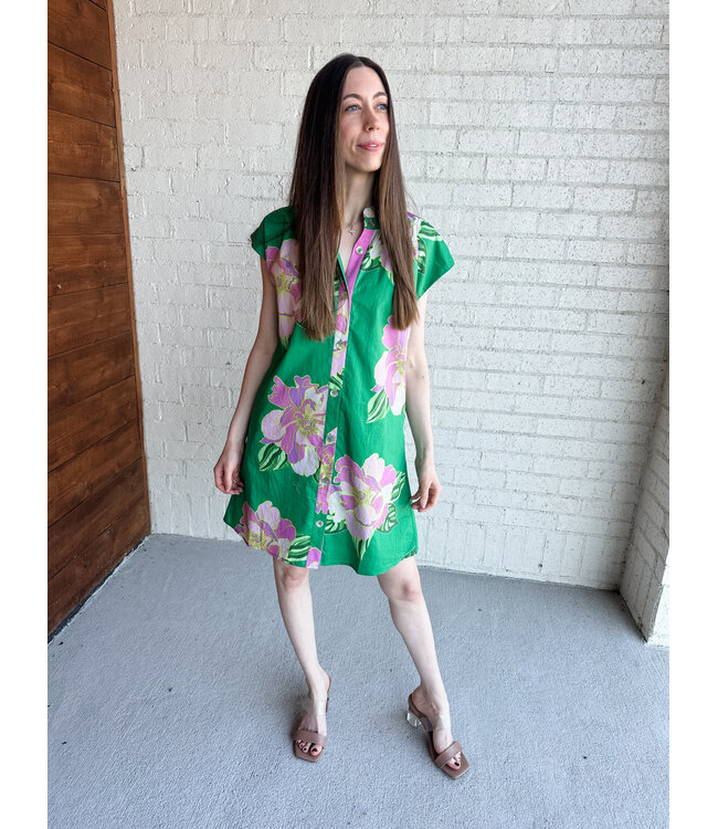 ASTON BUTTON DRESS