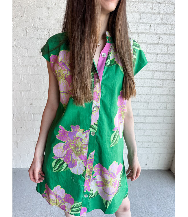 ASTON BUTTON DRESS