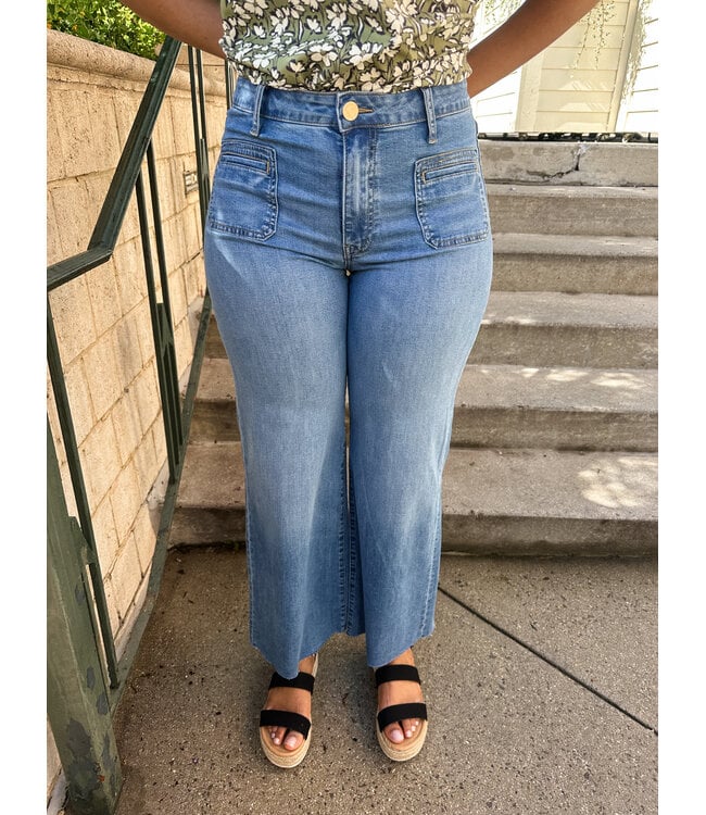 MEG WIDE PATCH DENIM